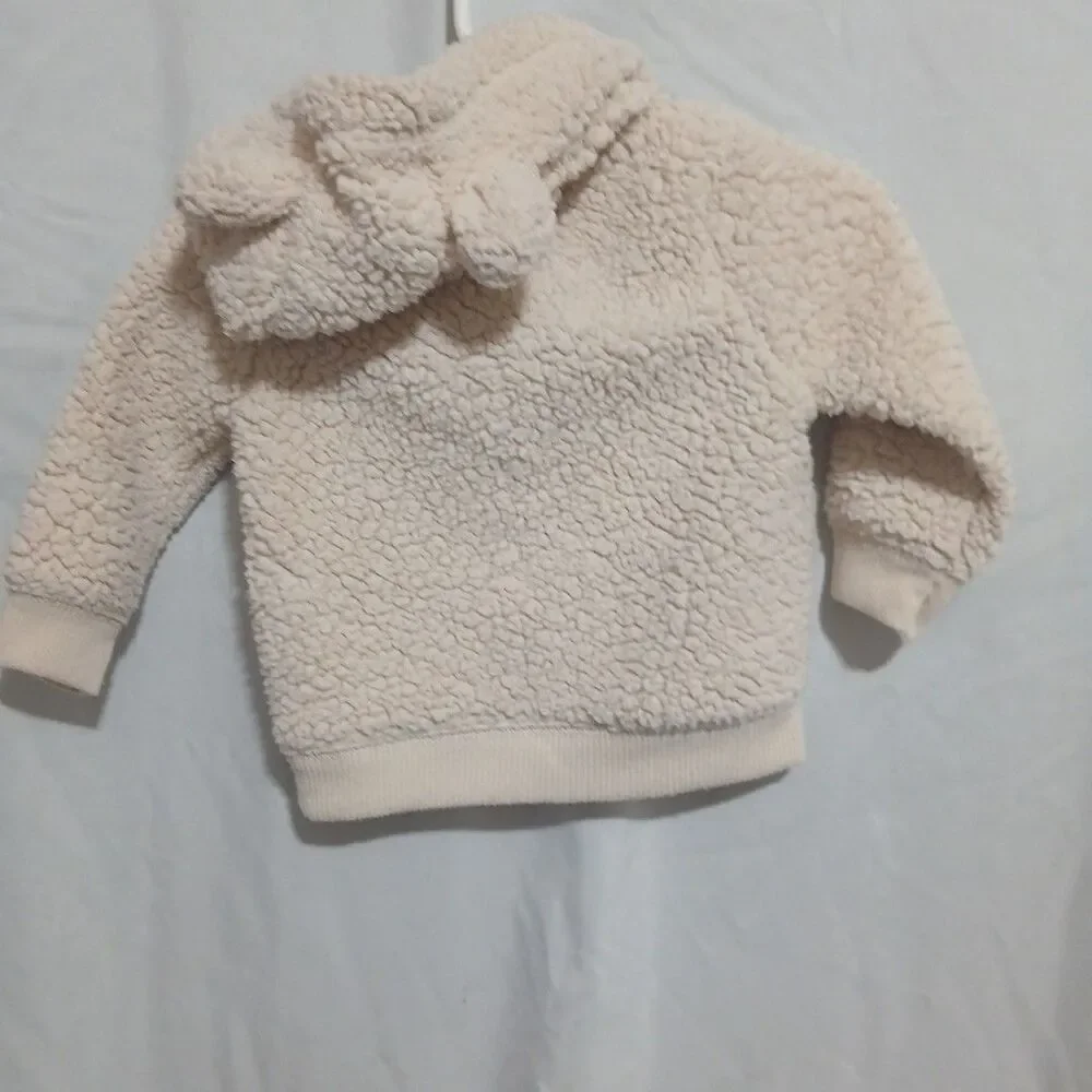 Carters Fleece  Tan 9 Mth Jacket Sweater Full Zip Expert River Guide Patch